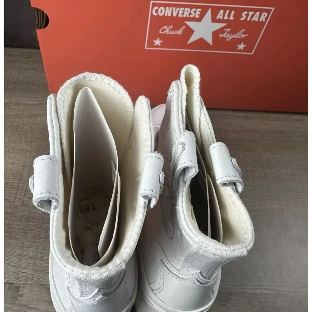 Converse Chuck 70 De Luxe Heel Western Hi Platform A10335C VIN White Women 9 NWB - Picture 10 of 10